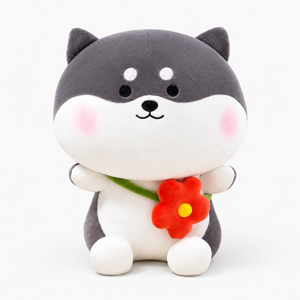 Peluche Shiba fleurie — Hana, Himi & Manto