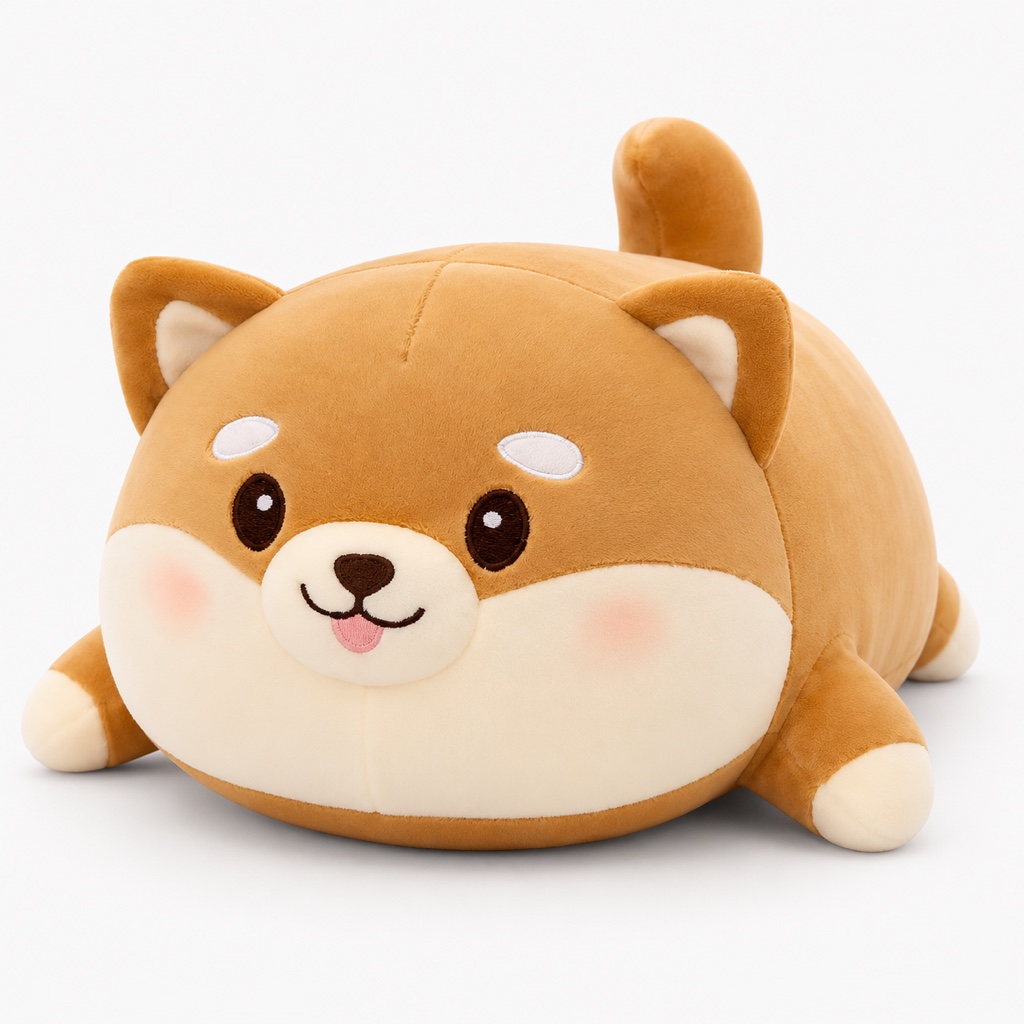 Peluche Shiba allongée — Niko
