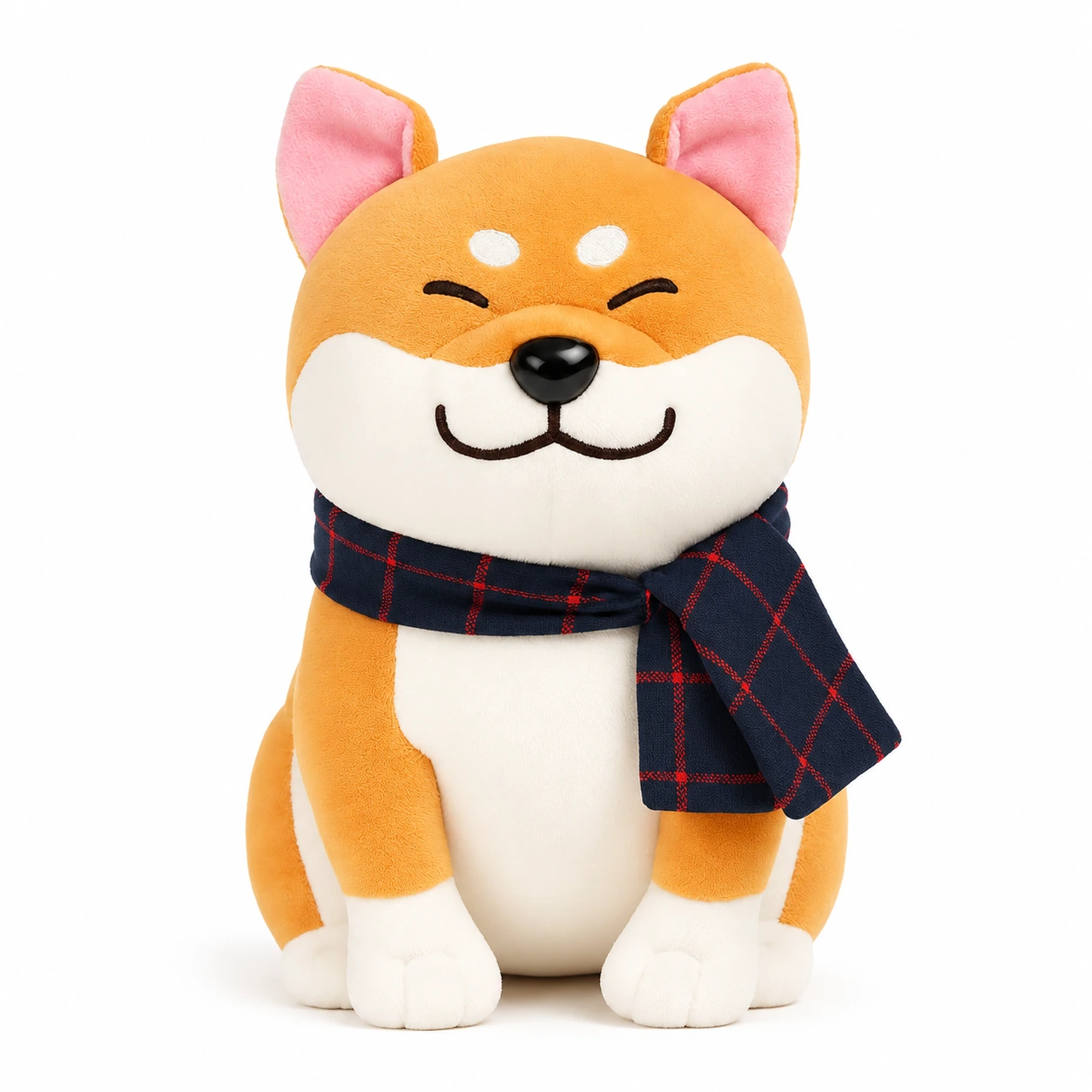 Peluche Shiba content avec écharpe