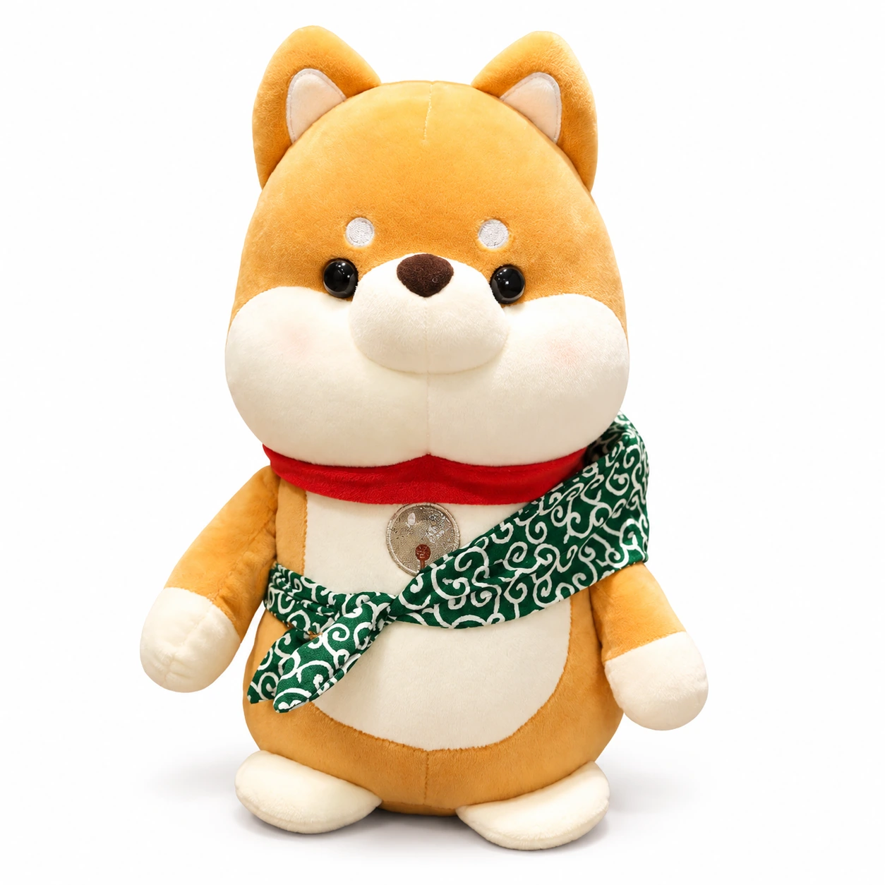Peluche Shiba avec écharpe