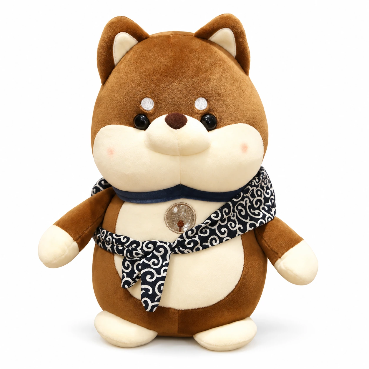 Peluche Shiba avec écharpe