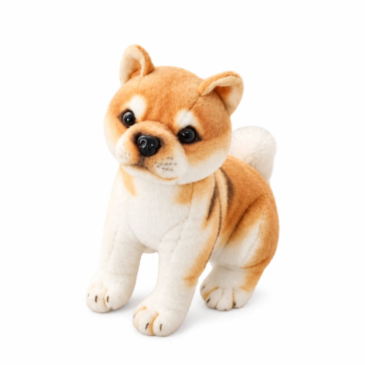 Peluche Shiba Inu réaliste assis