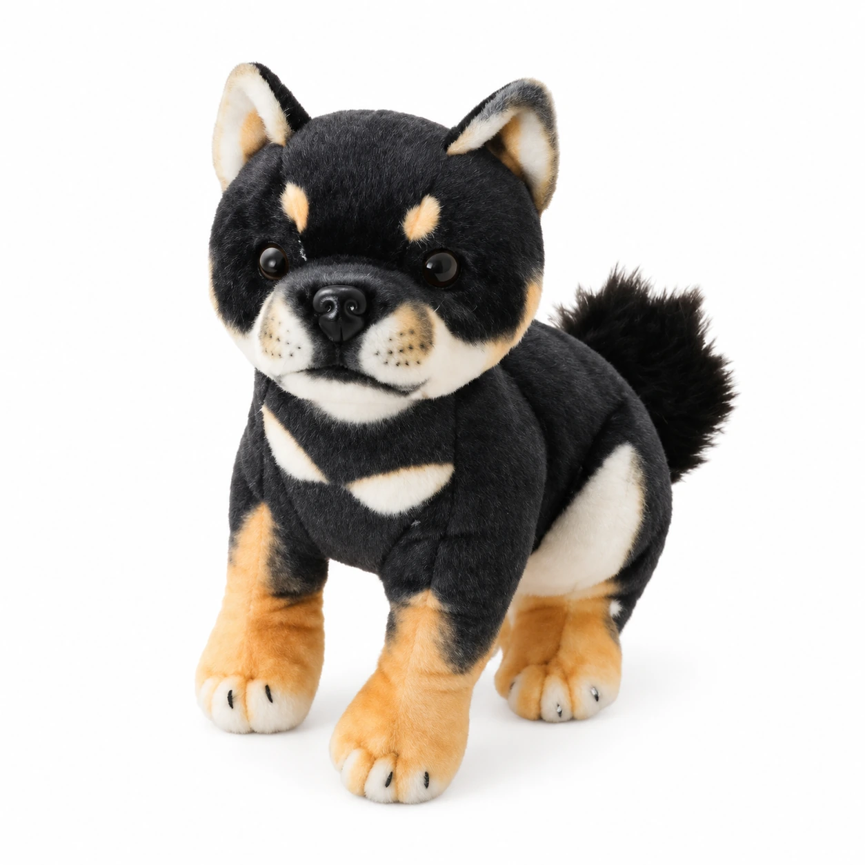 Peluche Shiba Inu réaliste assis